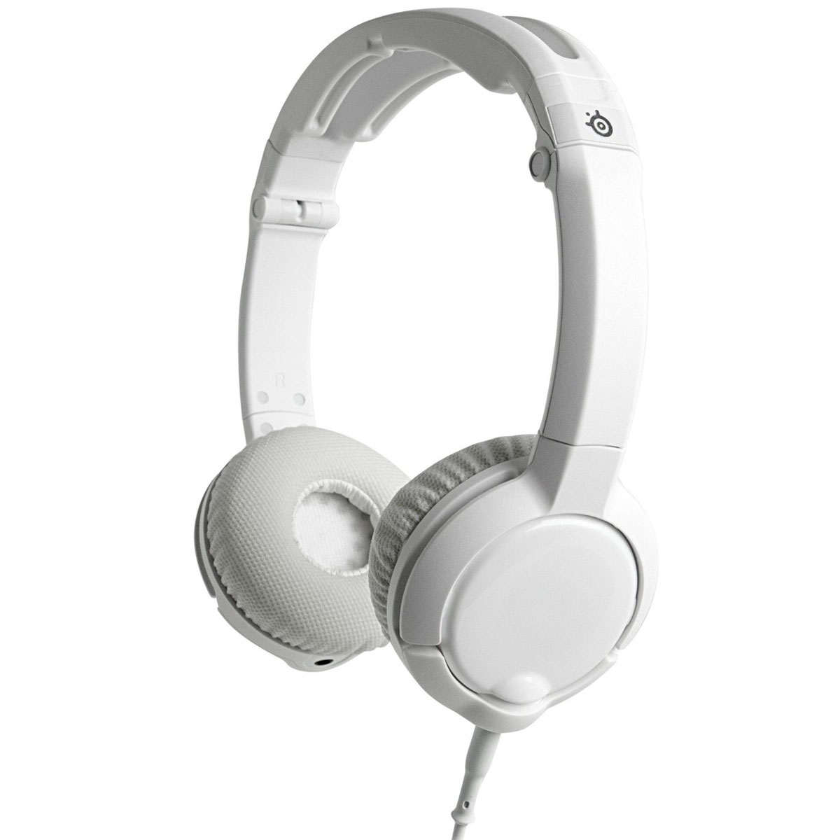 Headset SteelSeries Flux Branco - para PC e Mobile/MAC - Conector P2 - com Microfone e Controle de Volume - 61279