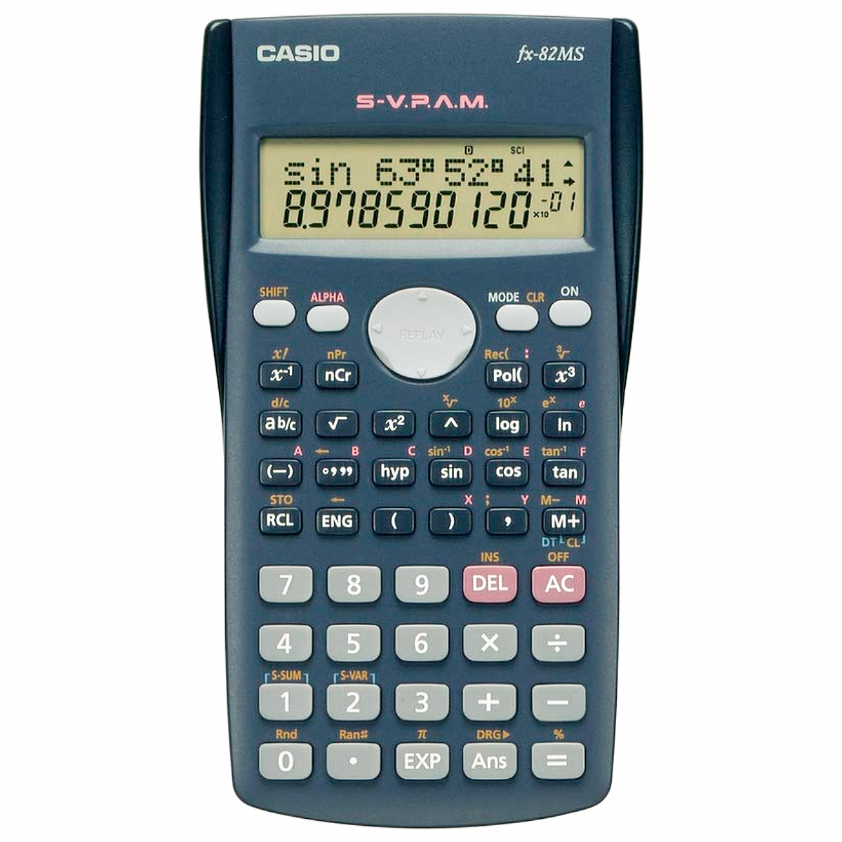 Calculadora Científica Casio - 12 dígitos - S-V.P.A.M - 240 Funções - Exibição em Matriz - FX-82MS