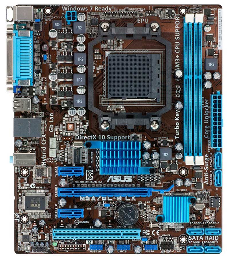 Asus M5A78L-M LX/BR (AM3+ - DDR3 1866 O.C) Chipset AMD 760G - Micro ATX - OEM - Produto Open Box