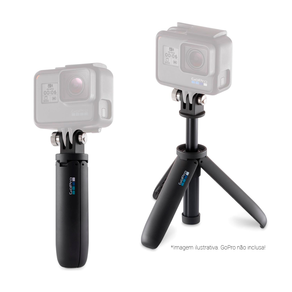 Suporte Shorty para GoPro AFTTM-001 - 2 em 1: Minibastão Extensor e Tripé - Preto