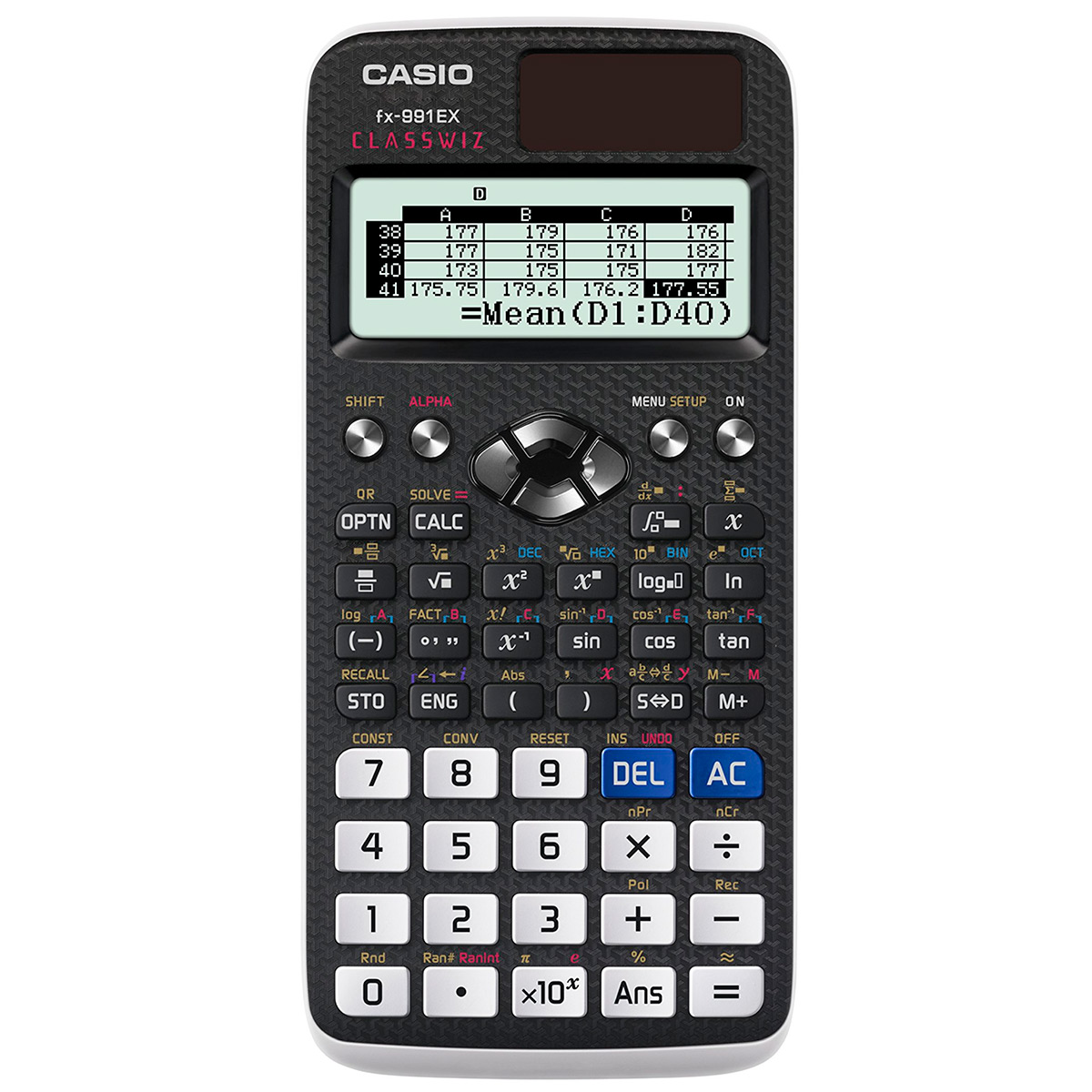 Calculadora Científica Casio - 553 funções - 12 dígitos - Alimentação Solar e Bateria - FX-991LAX