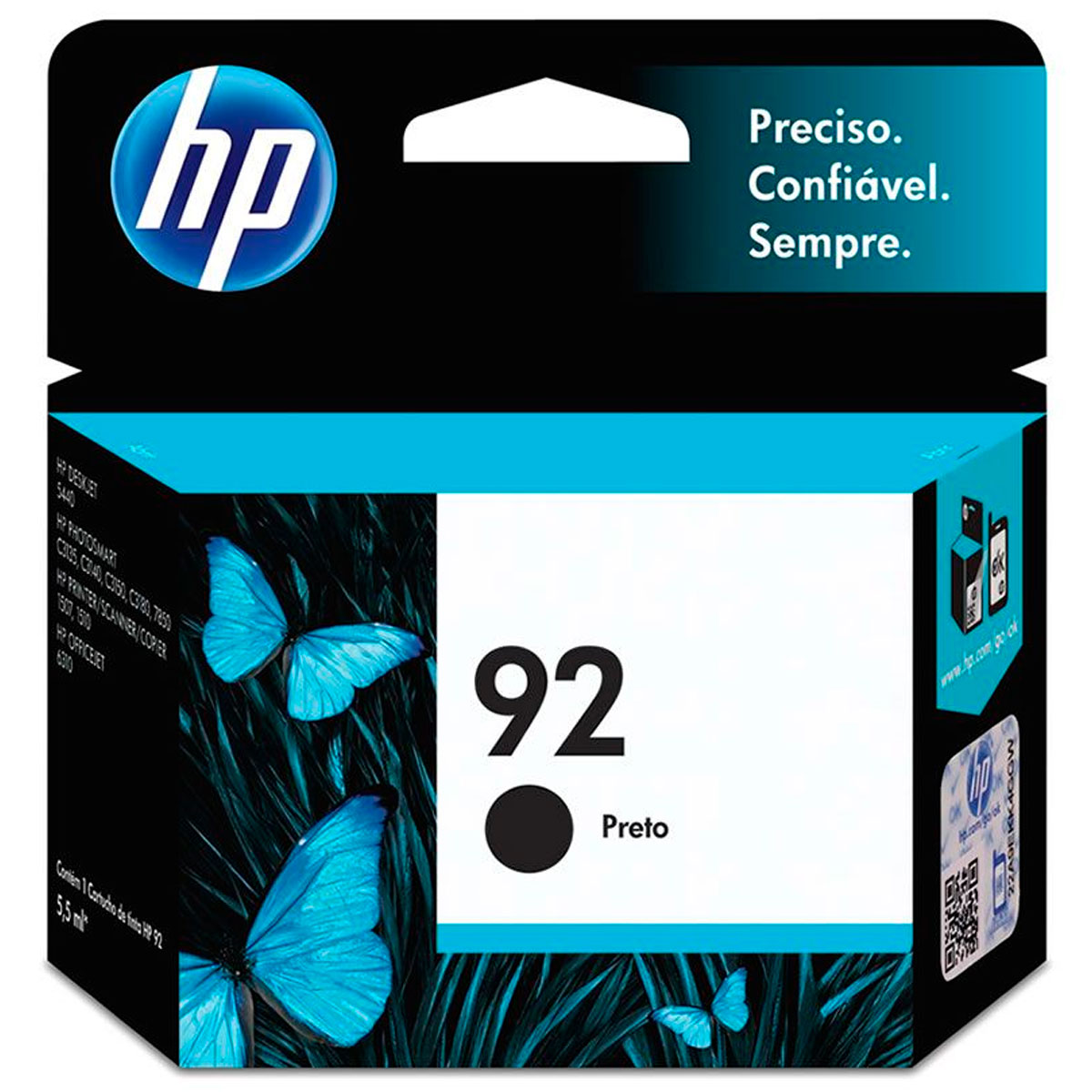 Cartucho HP 92 Preto - C9362WL / C9362WB - Para HP Deskjet 5440, Photosmart 7830, 7850, C3180, PSC 1507, 1510, 1510v, 1510xi, OfficeJet 6310