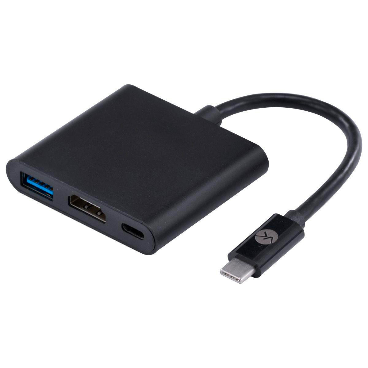 Adaptador Conversor USB-C para HDMI - USB 3.0 - HDMI - USB-C power - Compatível com Samsung DEX - Vinik HCHUC-20