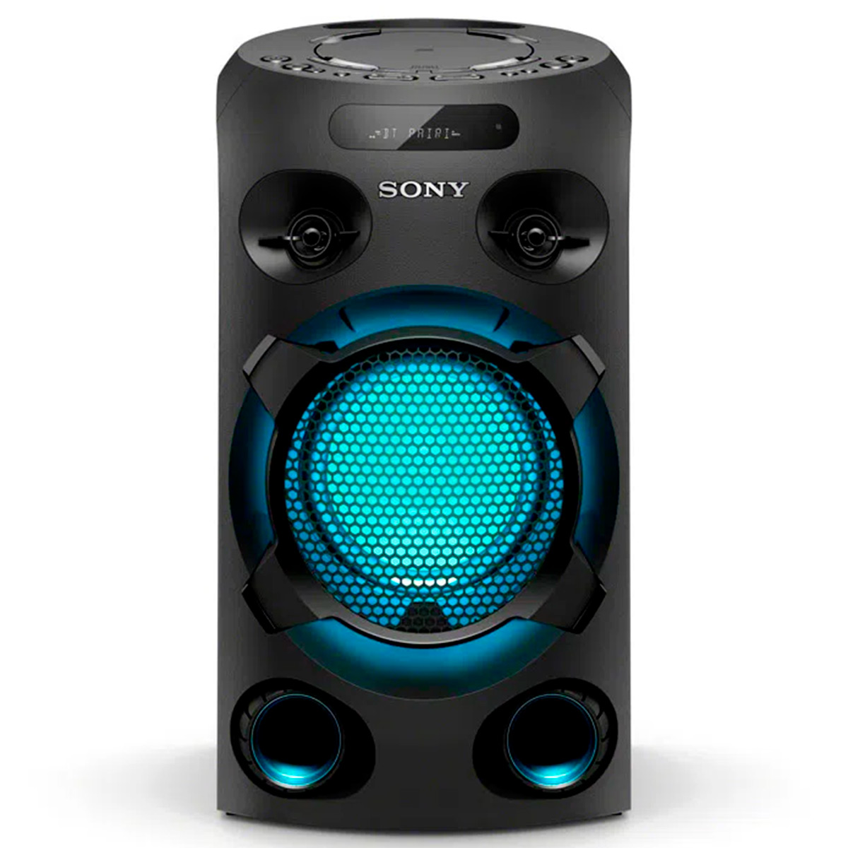 Mini System Sony Muteki MHC V02 - USB, Bluetooth, Wireless Party - Karaokê - Entrada para Guitarra e Microfone - Super Graves