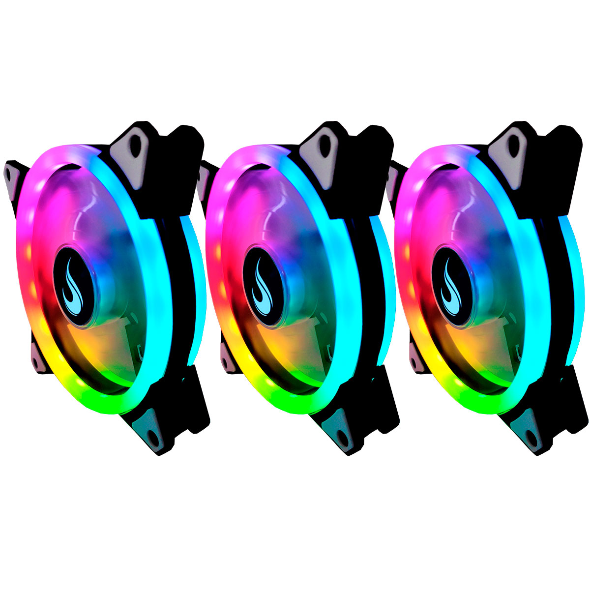 Kit 3 Coolers 120mm Rise Mode Energy RGB - FN-02-RGB-5V