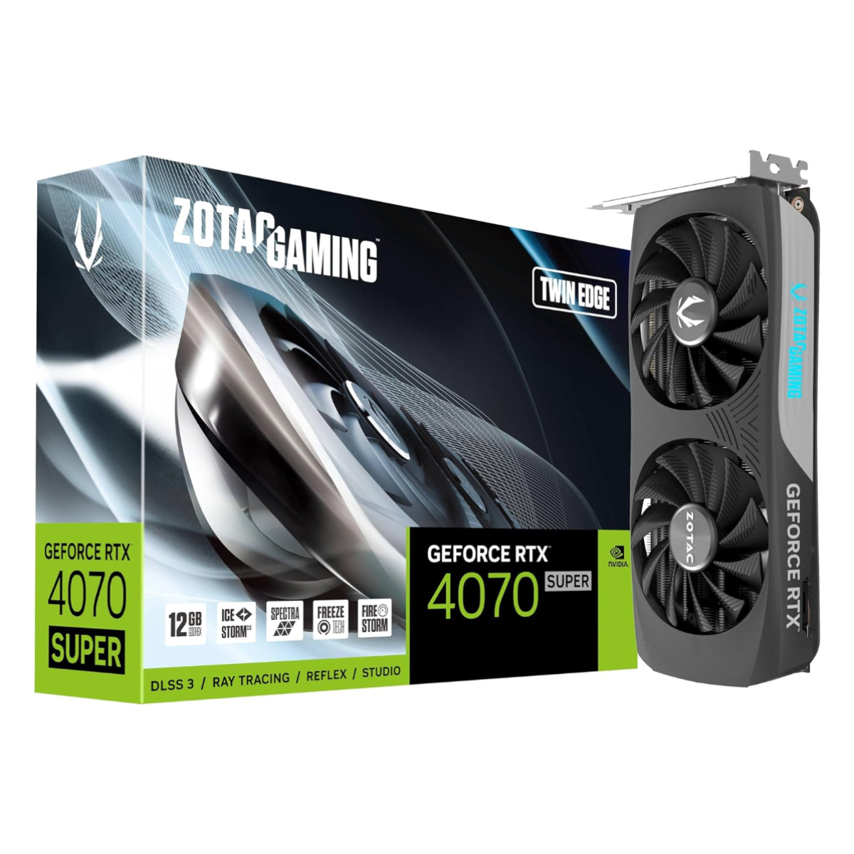 GeForce RTX 4070 Super 12GB GDDR6X 192bits - Zotac Twin Edge - ZT-D40720E-10M