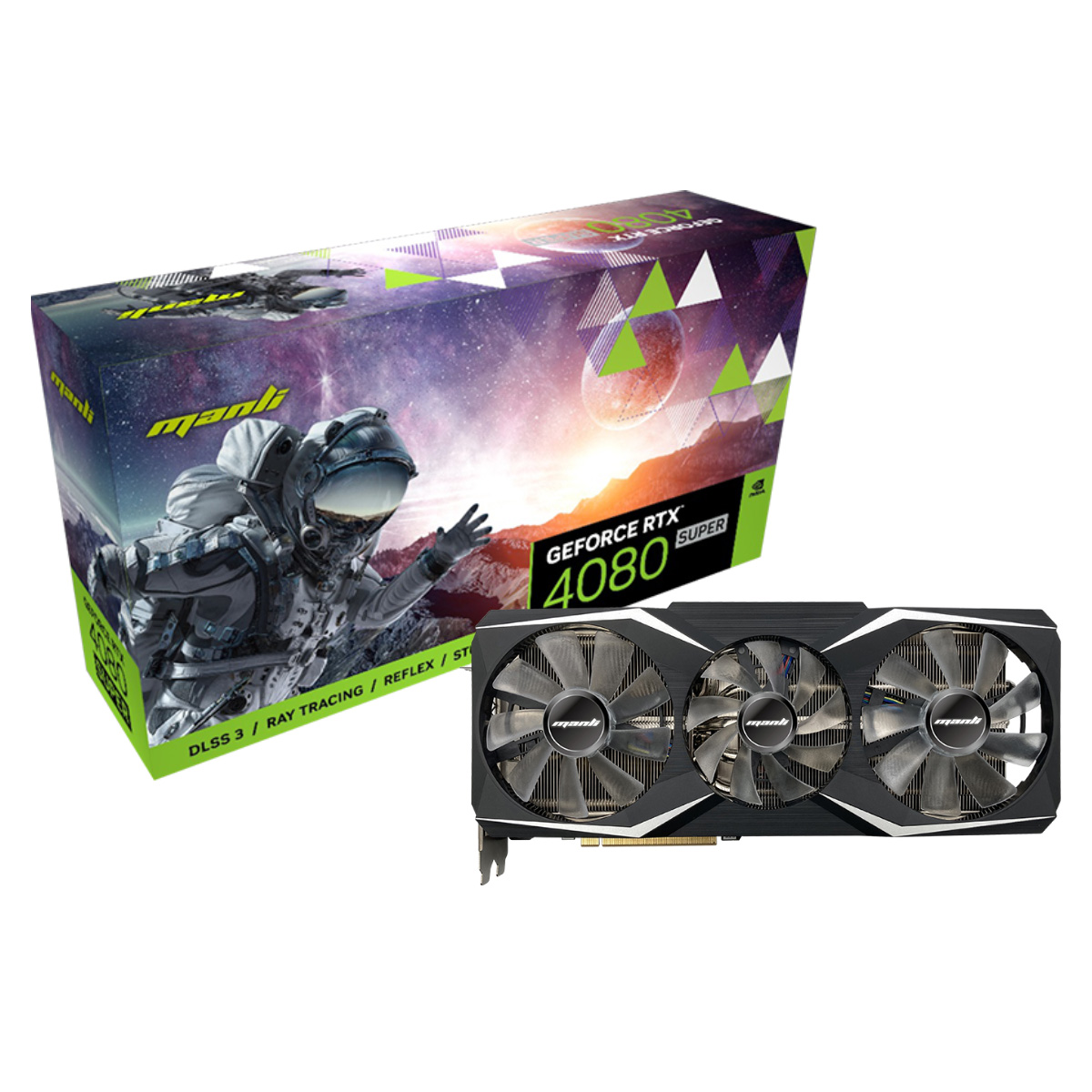 GeForce RTX 4080 Super 16GB GDDR6X 256bits - Manli - M-NRTX4080S/6RMHPPP-M3520