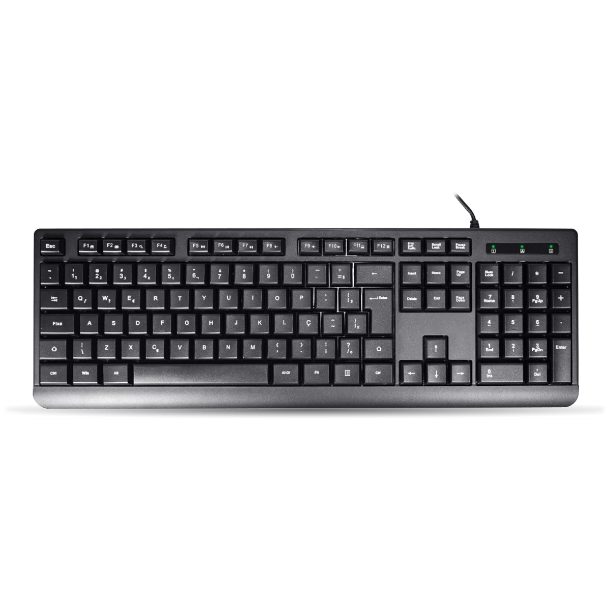 Teclado USB Multimidia K-Mex KM-D128 - ABNT2 - Preto