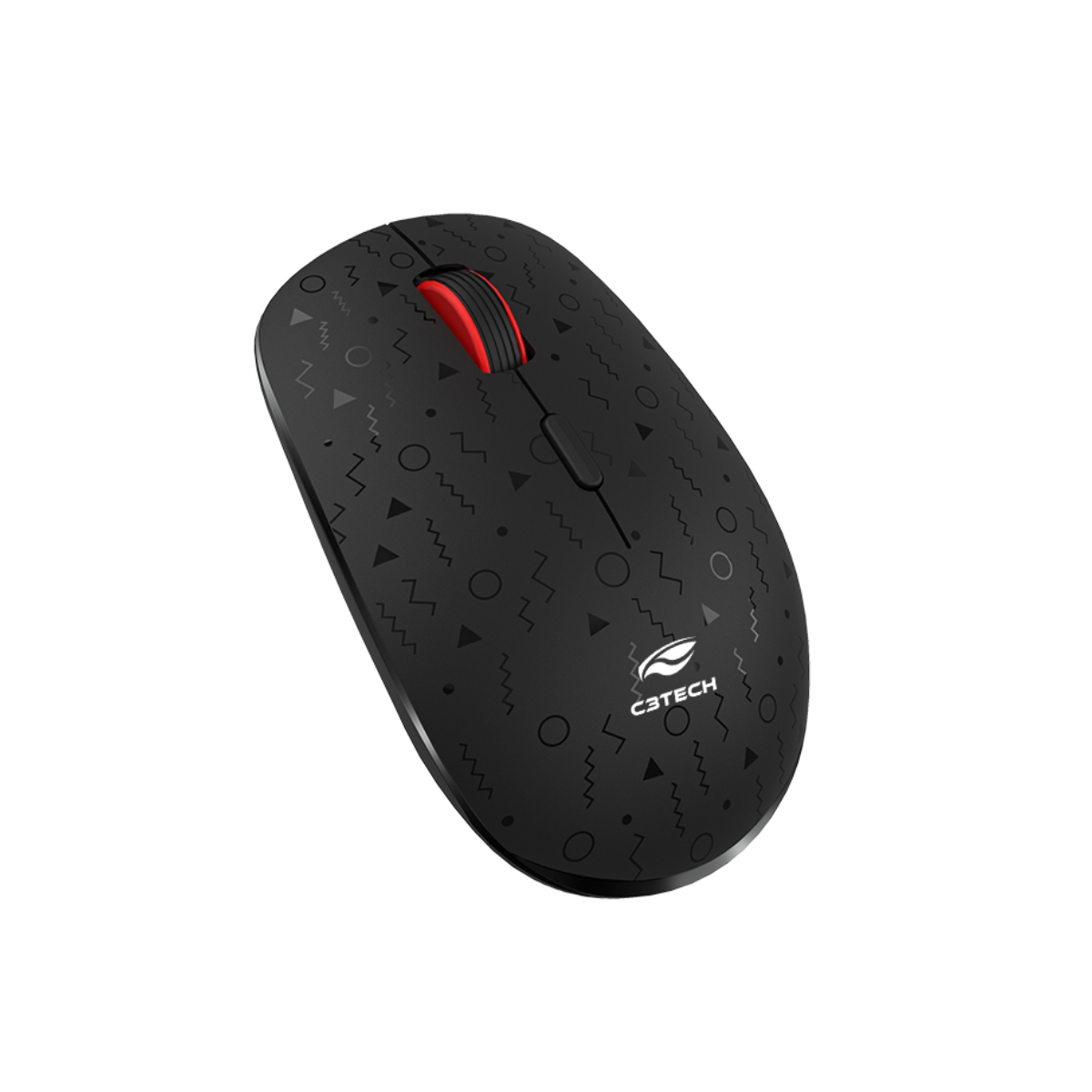 Mouse sem Fio C3Tech M-W90BK - Bateria Recarregável - 2.4GHz - 1600dpi - Preto