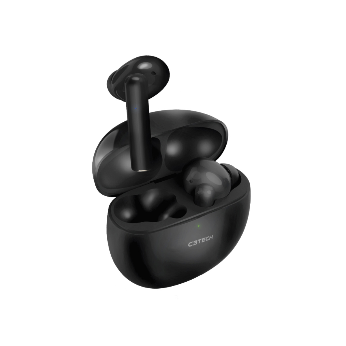 Fone de Ouvido Bluetooth Earbud C3Tech - Case Carregador - Microfone - Preto - EP-TWS-60BK