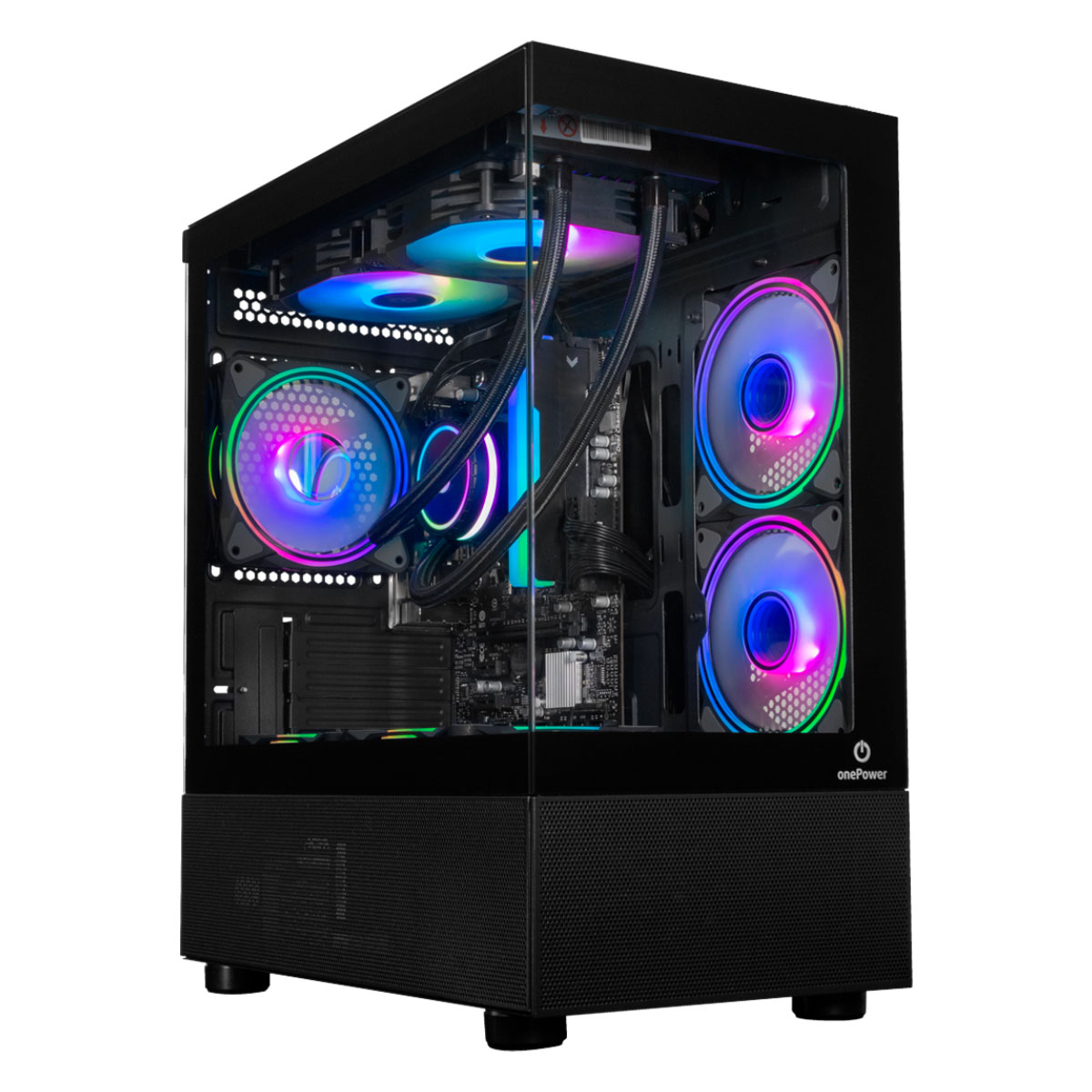 Gabinete Gamer Aquário One Power Crystal - Lateral e Frontal em Vidro Temperado - USB 3.0 - Micro ATX - Preto - CC-202B