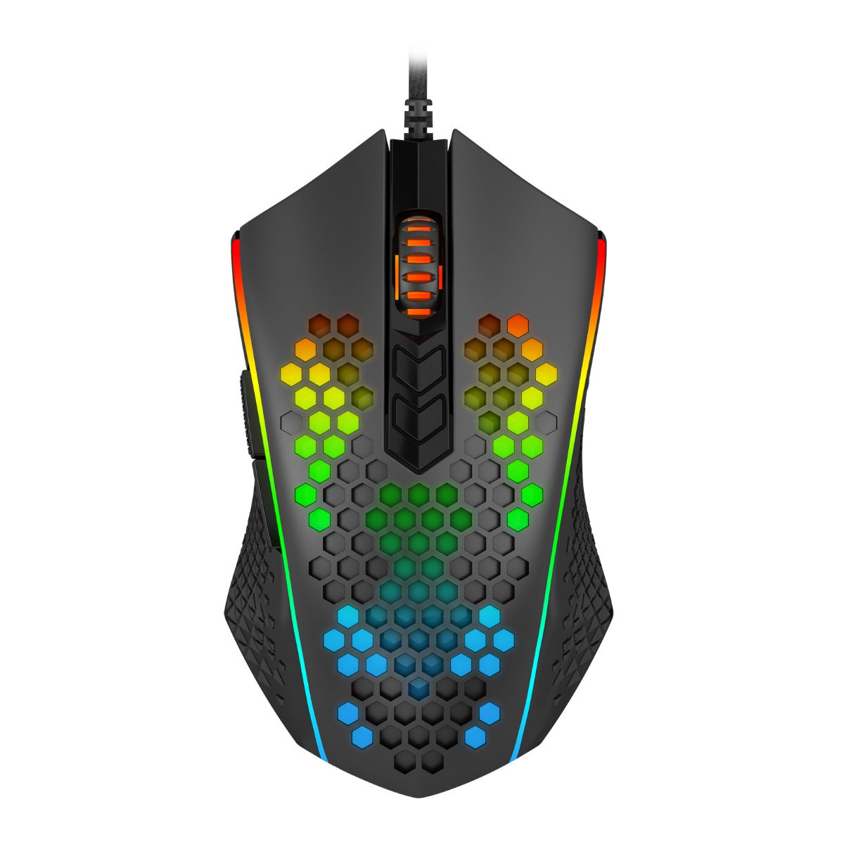 Mouse Gamer Redragon Memeanlion Honeycomb - 12400dpi - 7 Botões Programáveis - Iluminação RGB - Preto - M809-K