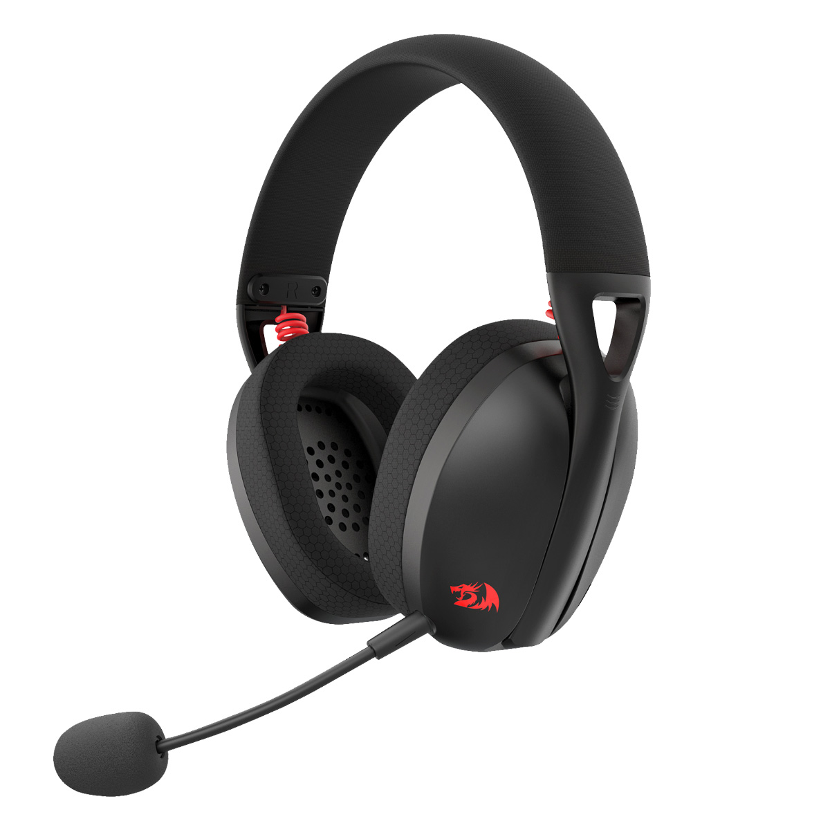 Headset Gamer Sem Fio Redragon Ire Pro - Drivers 40mm - Bluetooth ou 2.4GHz - Preto - H848