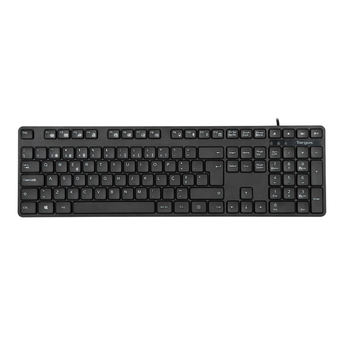 Teclado USB Multimidia Targus AKB30 - ABNT2 - Preto