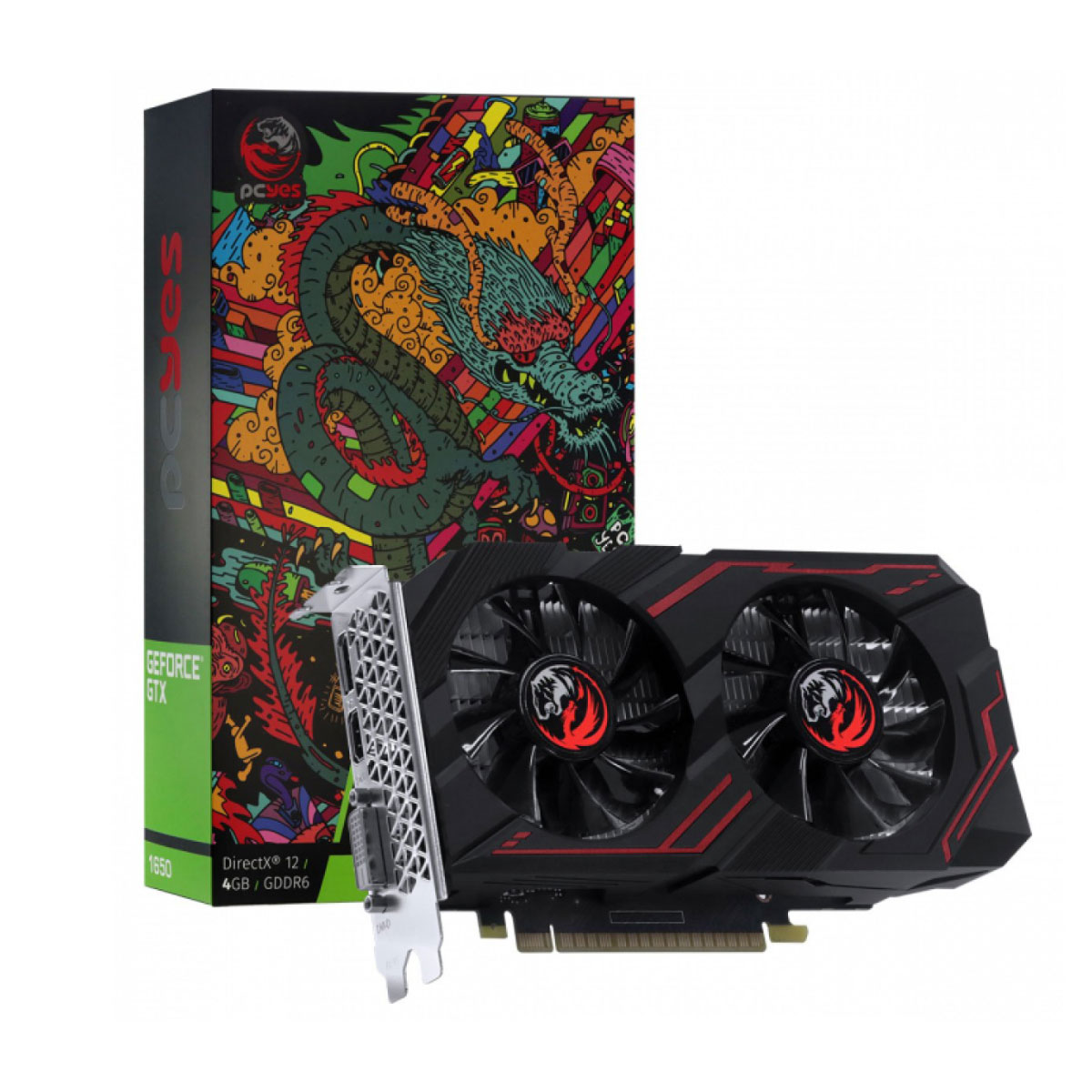 GeForce GTX 1650 4GB GDDR6 128bits - PCYes Graffiti Series PA1650412820DR6