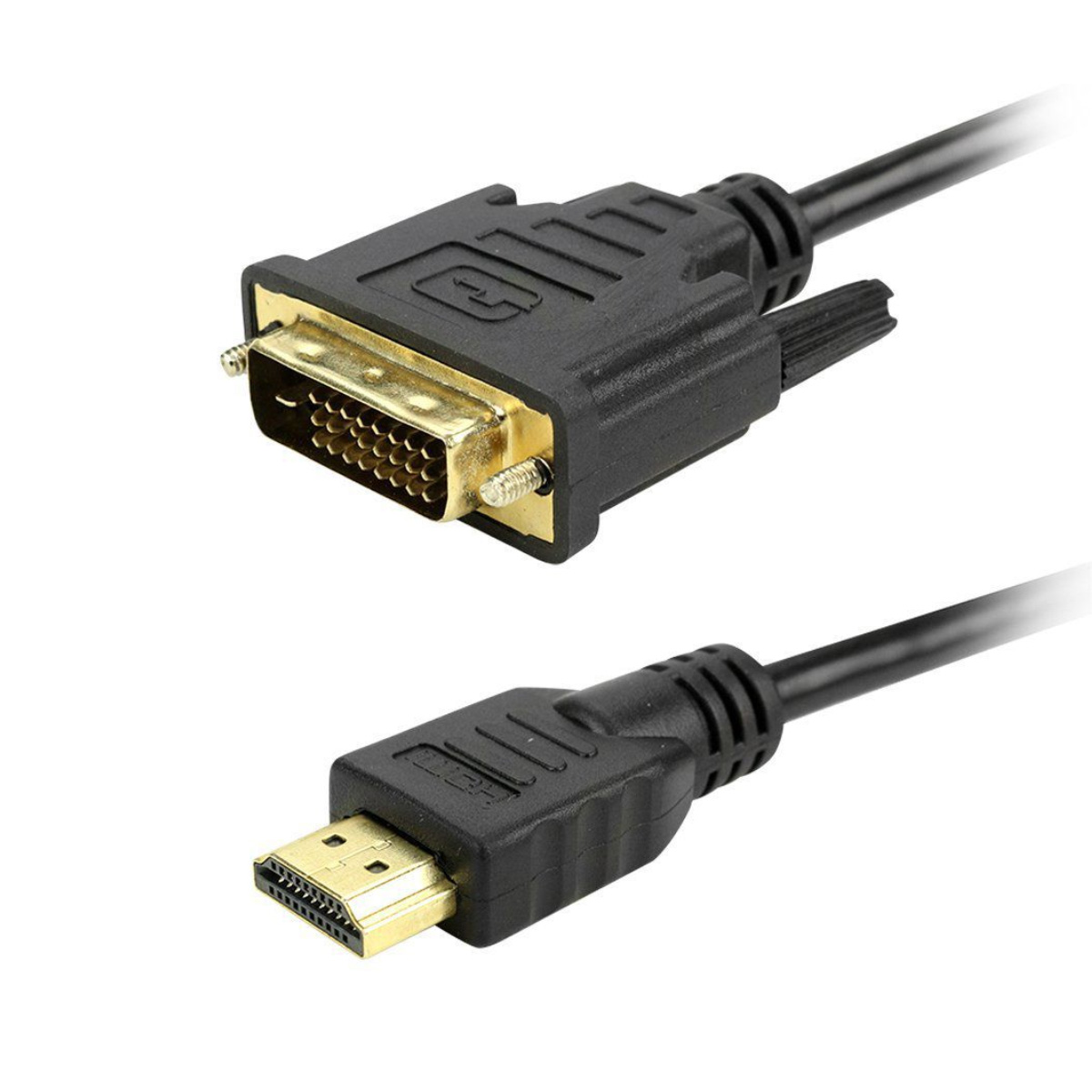 Cabo Conversor HDMI para DVI - 1,8 metros - 24+1 Pinos DVI-D Dual Link