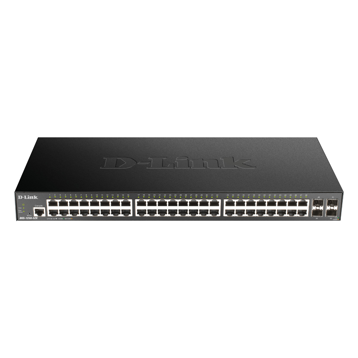 Switch 52 Portas D-Link DGS-1250-52X - Gerenciável - 48 Portas Gigabit - 4 Portas SFP+ 10G