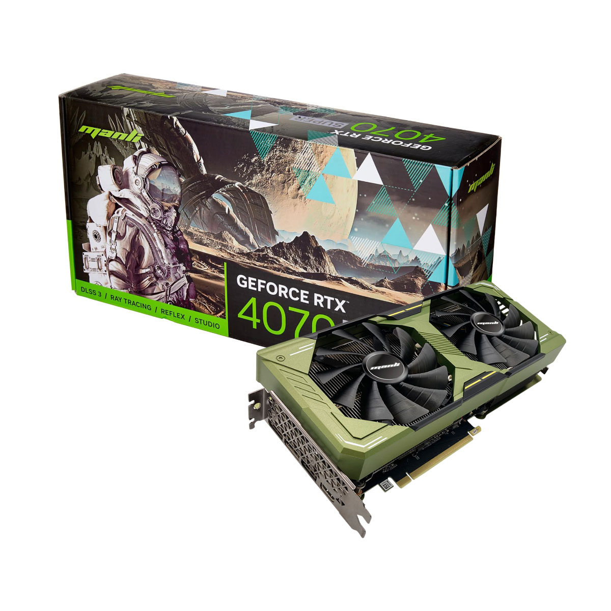 GeForce RTX 4070 Super 12GB GDDR6 192bits - Manli - M-NRTX4070S/6RFHPPP-M2592