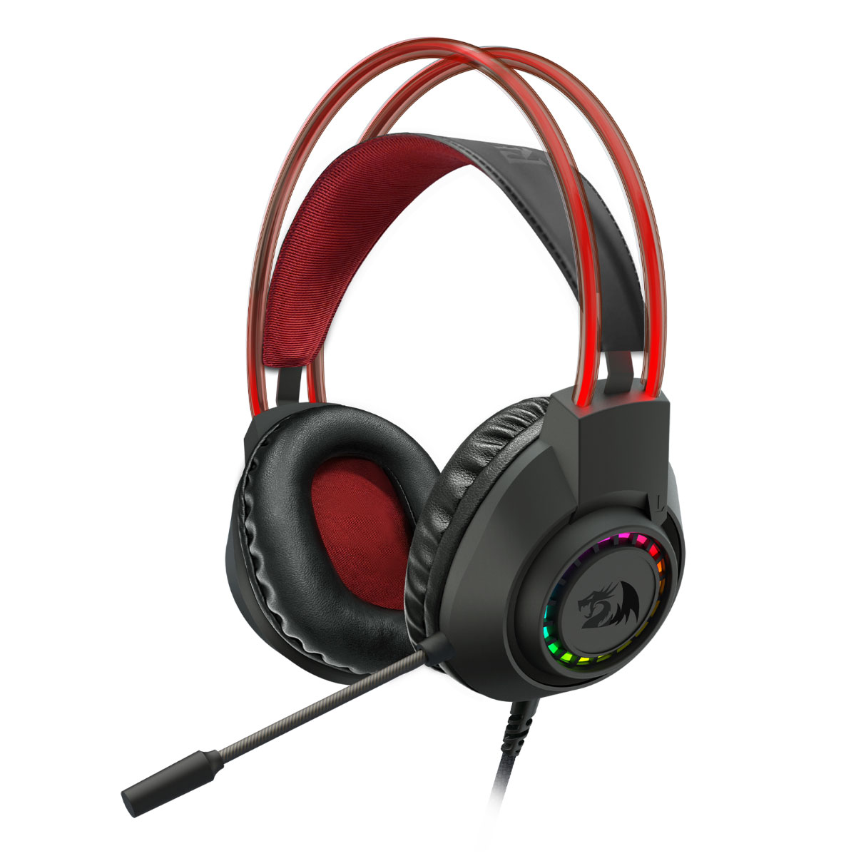 Headset Gamer Redragon Scream - com Microfone - Iluminação RGB - Conector P2 e USB para Energia - Preto - H231RGB