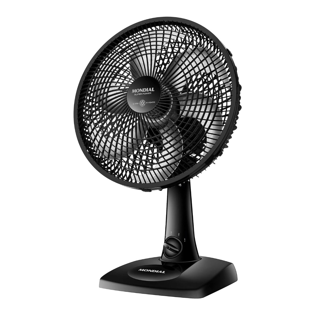 Ventilador de Mesa Mondial Super Power - 30cm - Inclinação Ajustável - 110V - Oscilante - VSP-30-B