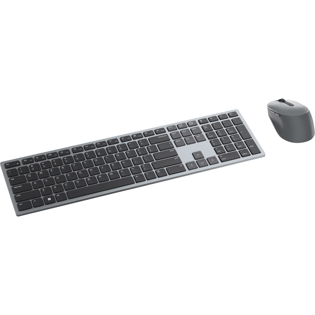 Kit Teclado e Mouse sem Fio Dell Premier KM7321W - Bluetooth e Receptor USB - ABNT2 - Multi-Dispositivos - 7 Botões - Cinza