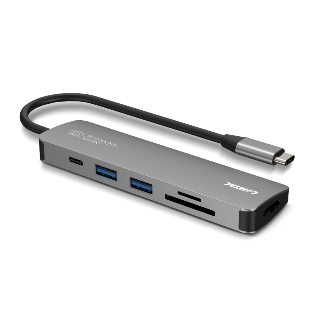 Adaptador Conversor USB-C para HDMI 4K - 3 Portas USB - Leitor de Cartão - USB-C power - Compatível com Samsung DEX - Comtac Aluminium 20119413