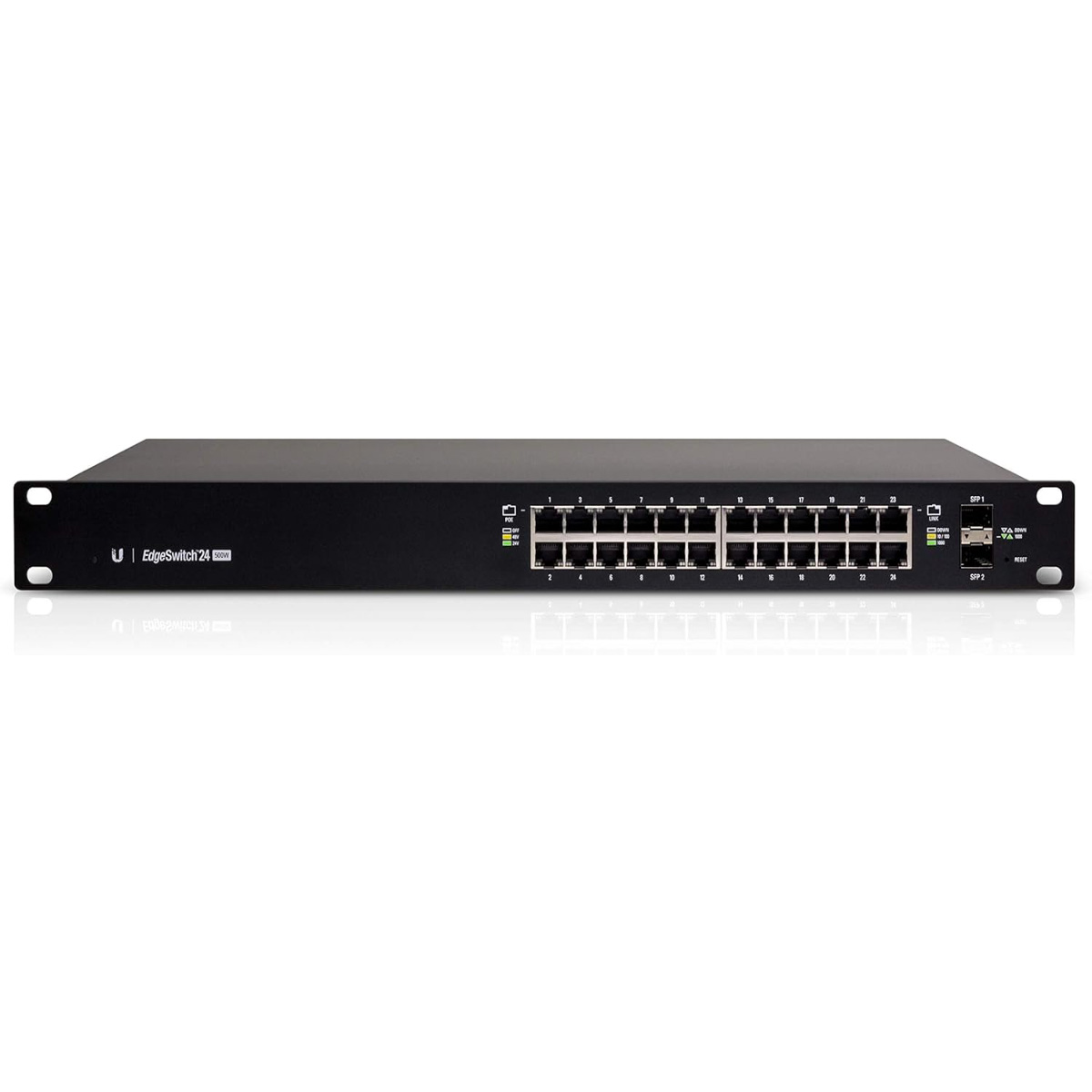 Switch 24 Portas Ubiquiti Edge ES-24-250W - Gigabit - 2 Portas SFP - PoE+ 250W - Rack 1U - Camada 3 Gerenciável