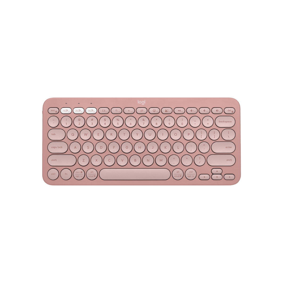 Teclado sem Fio Logitech Pebble Keys 2 K380S - Padrao US - Rosa - Bluetooth - Logi Bolt - 920-011791