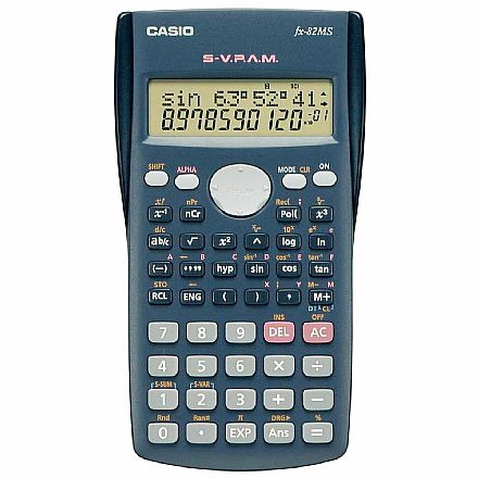 Suprimentos - Calculadora Científica Casio - 12 dígitos - S-V.P.A.M - 240 Funções - Exibição em Matriz - FX-82MS