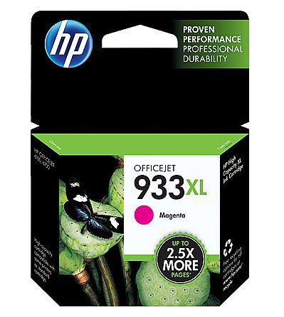 Cartucho - Cartucho HP 933 XL Magenta - CN055AL - Para HP Officejet 7110 / 7610 / 7612