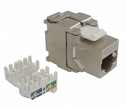 Acessórios para rede - Conector Fêmea RJ45 Cat 6 - Keystone - Blindado - WT-2201