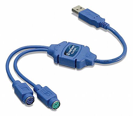 Cabo & Adaptador - Cabo Conversor USB para PS2 - Trendnet TU-PS2