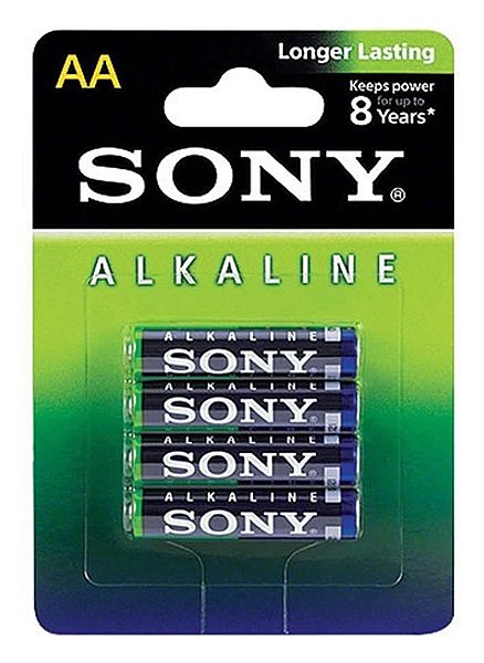 Bateria & Pilhas - Pilha Alcalina AA Sony - 4 unidades - AM3L-B4D