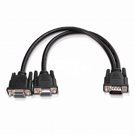 Cabo & Adaptador - Cabo Y VGA - 2 VGA Femea para 1 VGA Macho - 20cm - 3010R