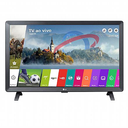 TVs - TV 24" LG 24TL520S-PS - Smart TV - HD - Wi-Fi - WebOS 3.5 - Screen Share - HDMI / USB