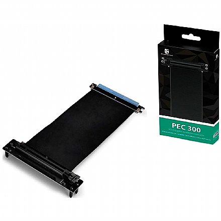 Cabo & Adaptador - Extensor Gamestorm Deepcool PEC 300 - Riser PCI-E X16 - para Quadstellar/Genome II/New Ark 90 - DP-EC-PEC300