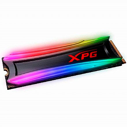 SSD - SSD M.2 256GB Adata XPG Spectrix S40G - NVMe - Leitura 3500MB/s - Gravação 1200MB/s - LED RGB - AS40G-256GT-C