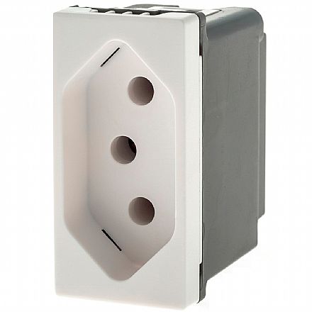 Tomada - Módulo Tomada Legrand Pial Plus+ - 2P+T - 20A/250V - Borne Parafuso - Branco - 615060BC