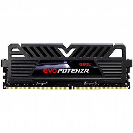 Memória para Desktop - Memória 8GB DDR4 3200MHz Geil EVO Potenza - CL16 - Preto - GAPB416GB3200C16ADC