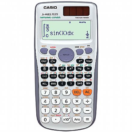 Suprimentos - Calculadora Científica Casio - 417 funções - 12 dígitos - Alimentação Solar e Bateria - FX-991ES PLUS