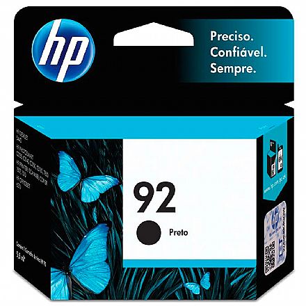 Cartucho - Cartucho HP 92 Preto - C9362WL / C9362WB - Para HP Deskjet 5440, Photosmart 7830, 7850, C3180, PSC 1507, 1510, 1510v, 1510xi, OfficeJet 6310