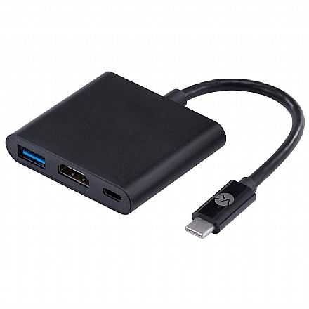 Cabo & Adaptador - Adaptador Conversor USB-C para HDMI - USB 3.0 - HDMI - USB-C power - Compatível com Samsung DEX - Vinik HCHUC-20