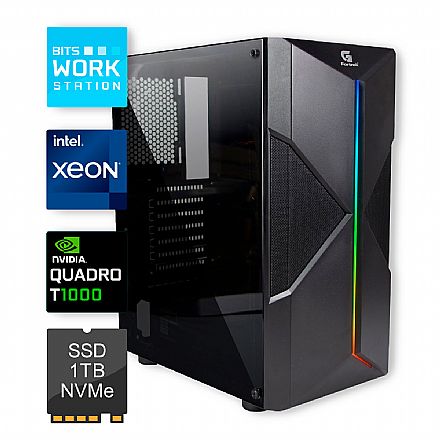 Computador Workstation - Computador WorkStation Bits 2025 - Intel® Xeon® E2324G, 32GB, SSD 1TB, Nvidia Quadro T1000 , Windows 11 Professional