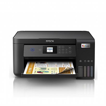 Multifuncional - Multifuncional Epson EcoTank L4260 - com Tanque de Tinta - Duplex Frente e Verso - USB, Wi-Fi, Wi-Fi Direct® - Impressora, Copiadora e Scanner