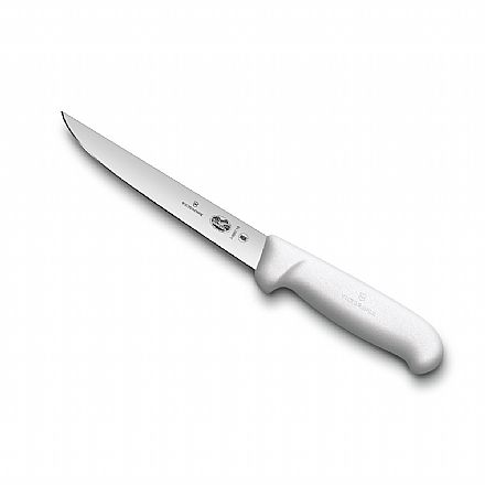 Ferramenta - Faca Victorinox Fibrox Profissional - Lâmina Reta Lisa - 15 cm - Branca - 5.6007.15