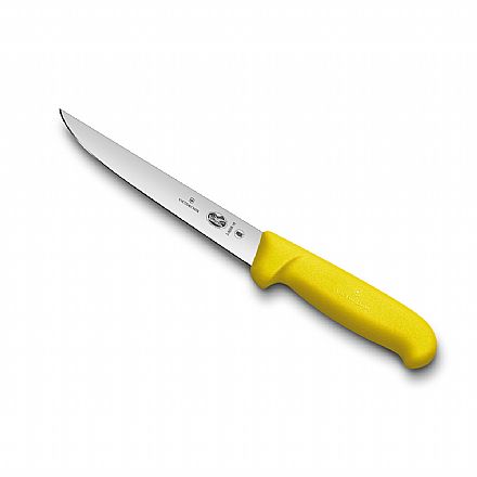 Ferramenta - Faca Victorinox Fibrox Profissional - Lâmina Reta Lisa - 15 cm - Amarelo - 5.6008.15