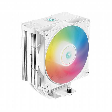 Cooler CPU - Cooler DeepCool AG400 Digital (AMD / Intel) - ARGB - Branco - R-AG400-WHADMN-G-1