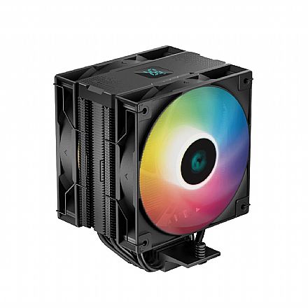 Cooler CPU - Cooler DeepCool AG400 Digital Plus (AMD / Intel) - ARGB - Dual Fan - Preto - R-AG400-BKADMP-G-1