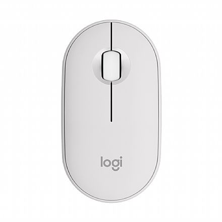 Mouse - Mouse sem Fio Logitech Pebble 2 M350s - Bluetooth - Easy-Switch - 4000dpi - Branco - 910-007047