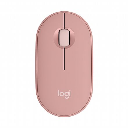 Mouse - Mouse sem Fio Logitech Pebble 2 M350s - Bluetooth - Easy-Switch - 4000dpi - Rosa - 910-007048